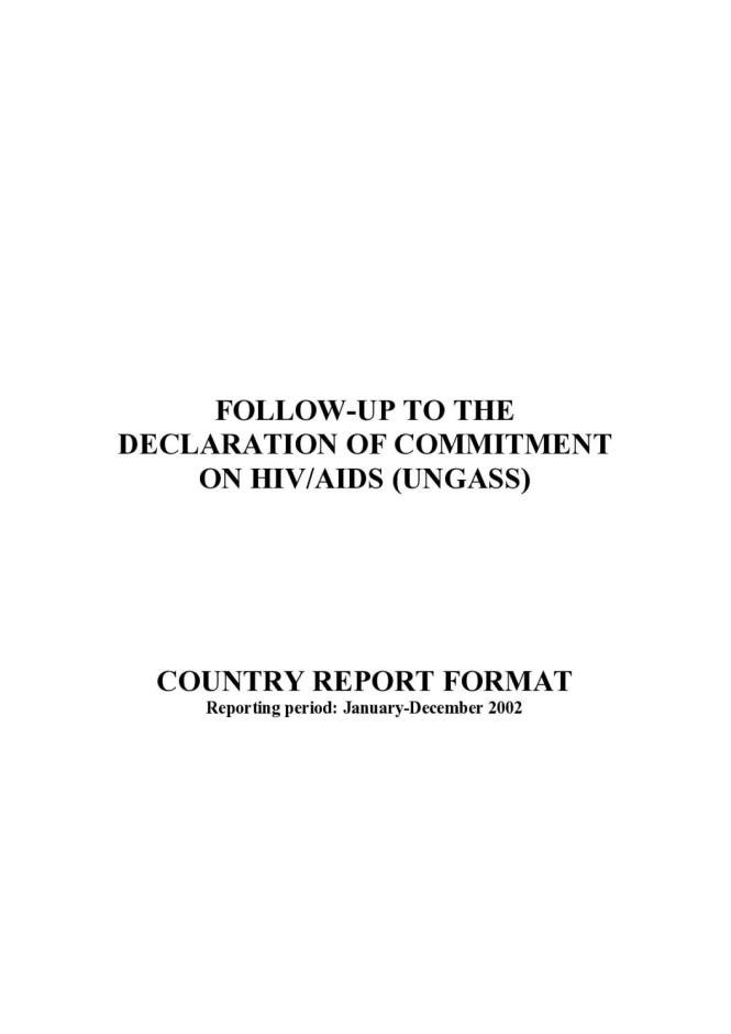 Thailand: UNGASS 2003 Country Progress Report (January-December 2002)