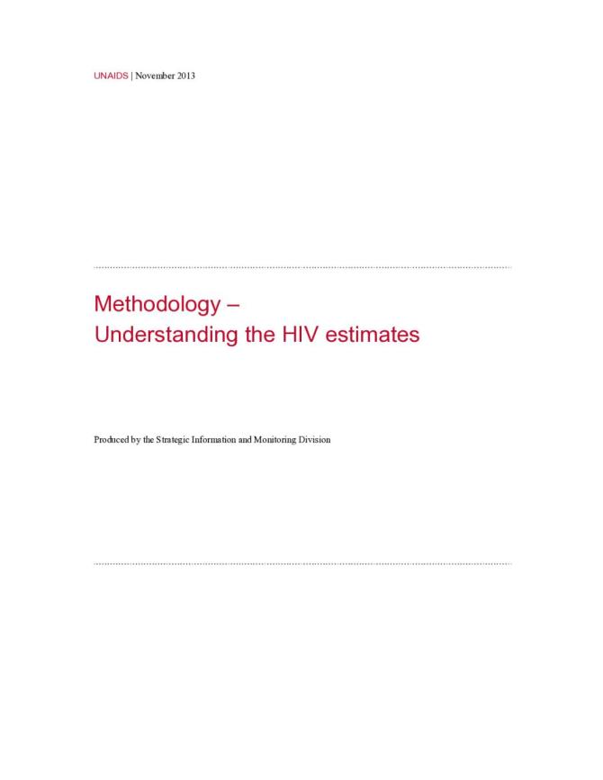 Methodology – Understanding the HIV Estimates 2013