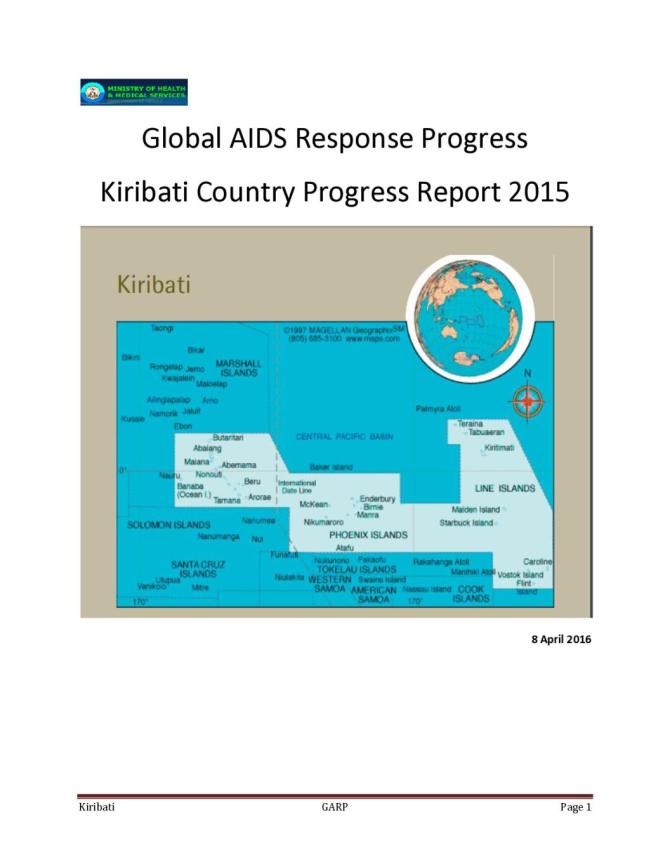 Kiribati Global AIDS Response Progress Report 2016