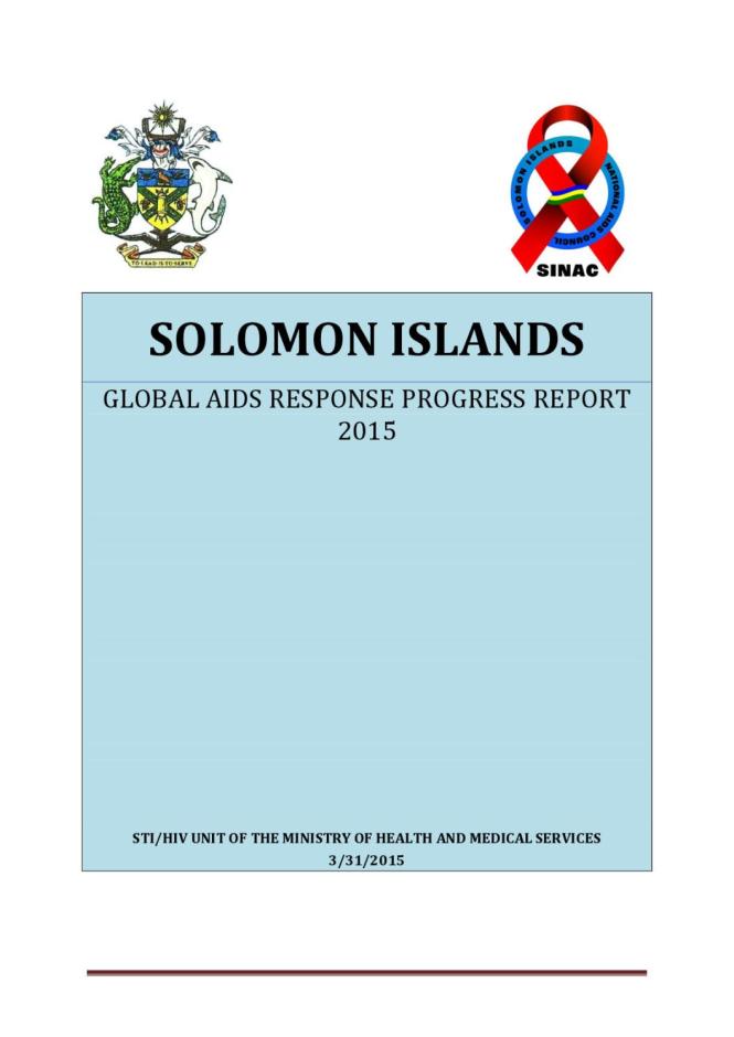 Solomon Islands Global AIDS Response Progress Report 2015