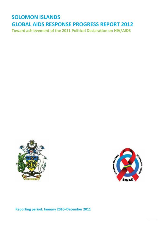 Solomon Islands Global AIDS Response Progress Report 2012