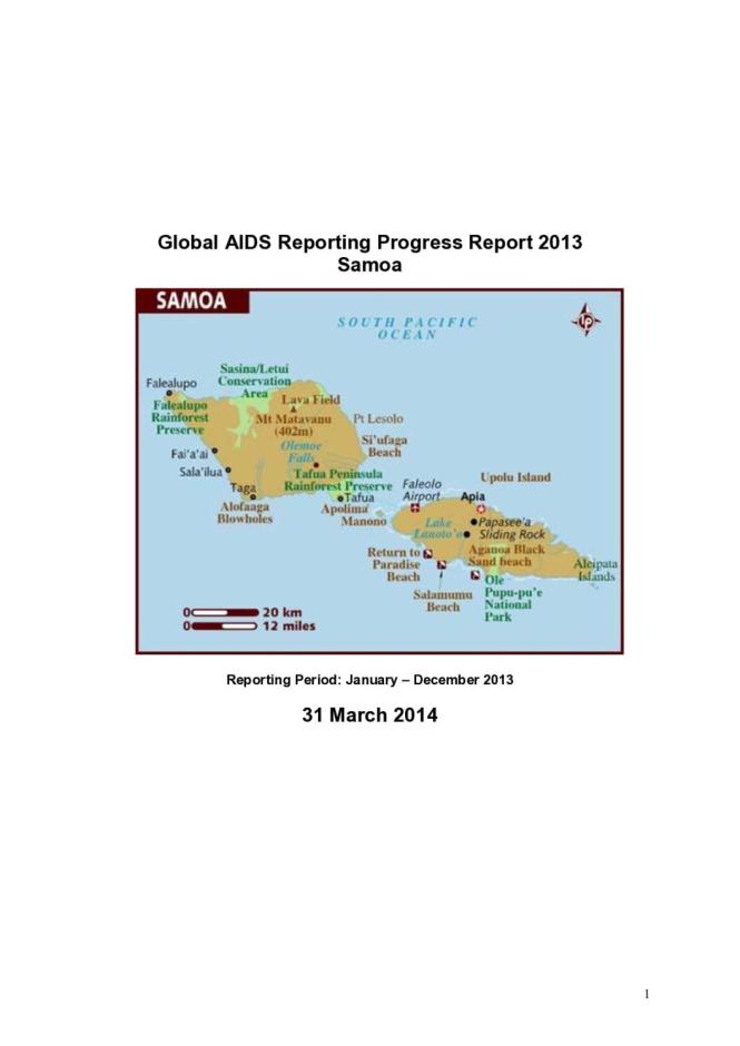 Samoa Global AIDS Response Progress Report 2014