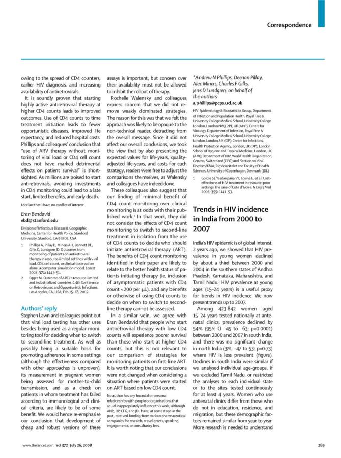 Trends in HIV Incidence in India from 2000 to 2007