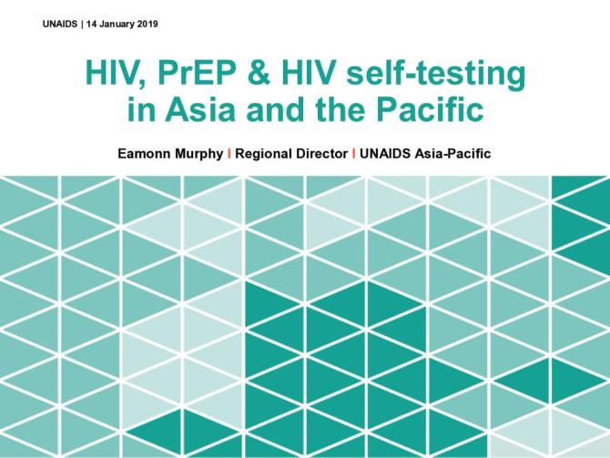 HIV, PrEP and HIV self-testing in Asia and the Pacific