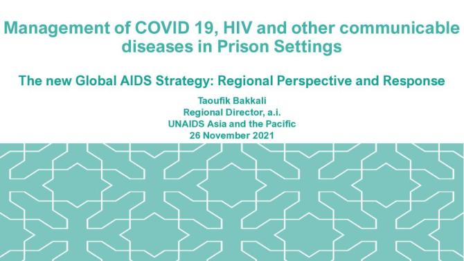 Management of COVID-19, HIV and other communicable diseases in Prison Settings