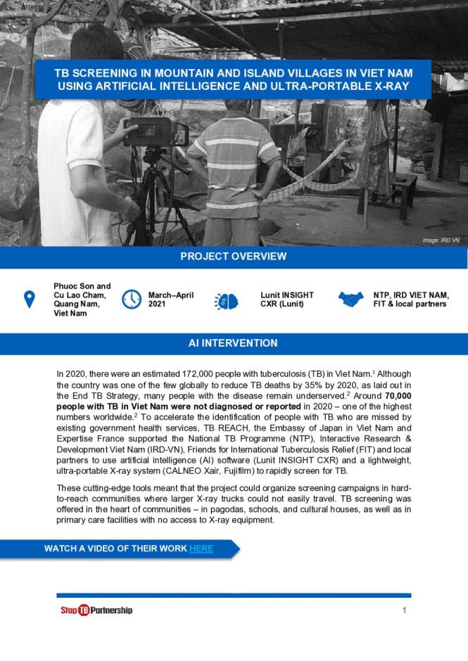 TB screening in mountain and island villages in Viet Nam using artificial intelligence and ultra-portable x-ray