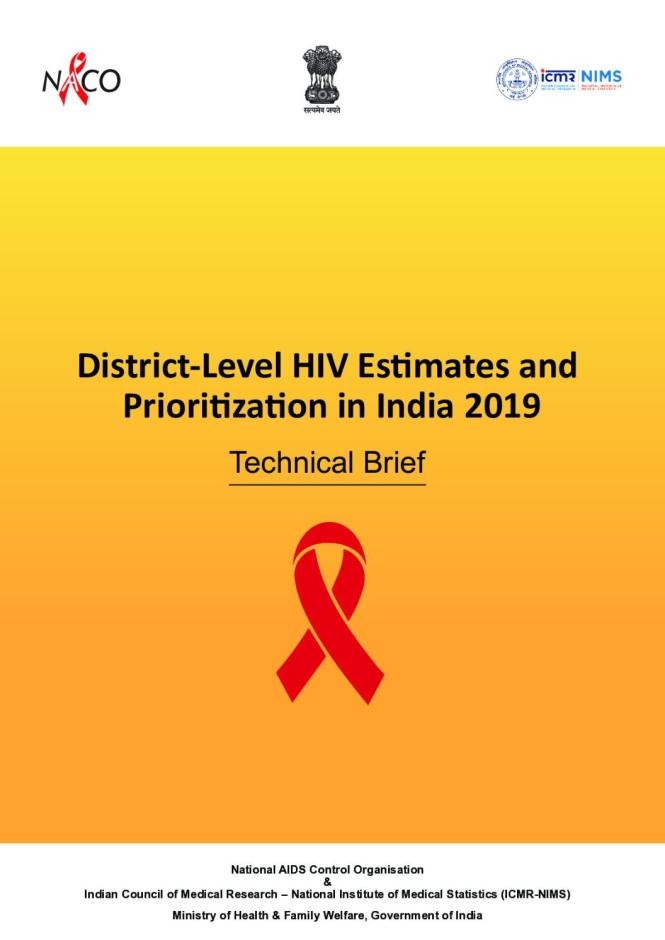 District-Level HIV Estimates and Prioritization in India 2019: Technical Brief