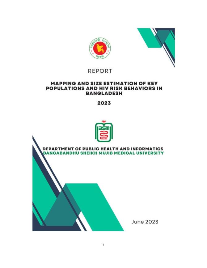 Mapping and size estimation of key populations and HIV risk behaviors in Bangladesh
