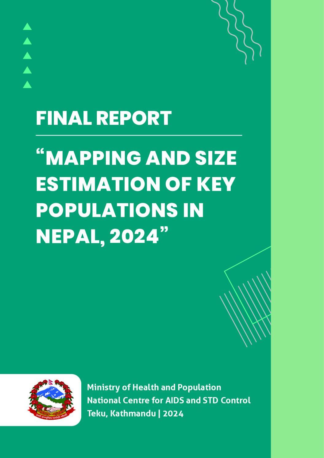 Mapping and size estimation of key populations in Nepal 2024